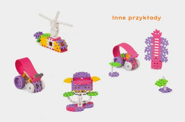 marioinex set waffle kockica konstruktor rozi 70kom. - slika 3