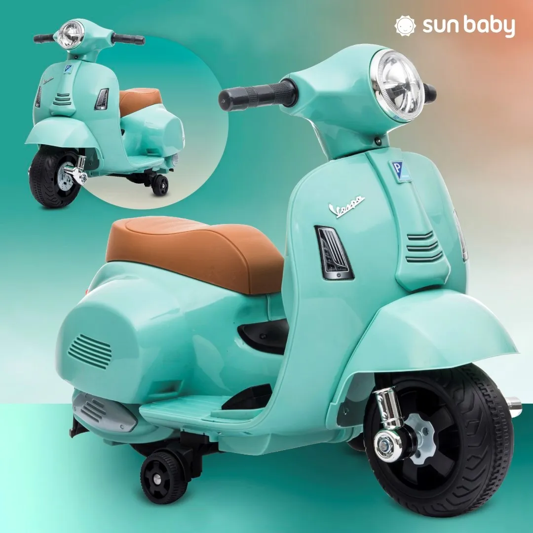 skuter vespa na akumulator - tirkizni - slika 6