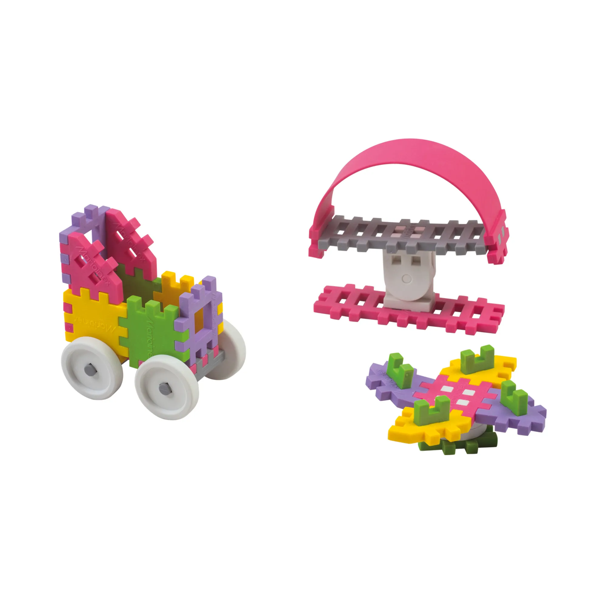 marioinex set waffle kockica konstruktor rozi 35kom. - slika 5