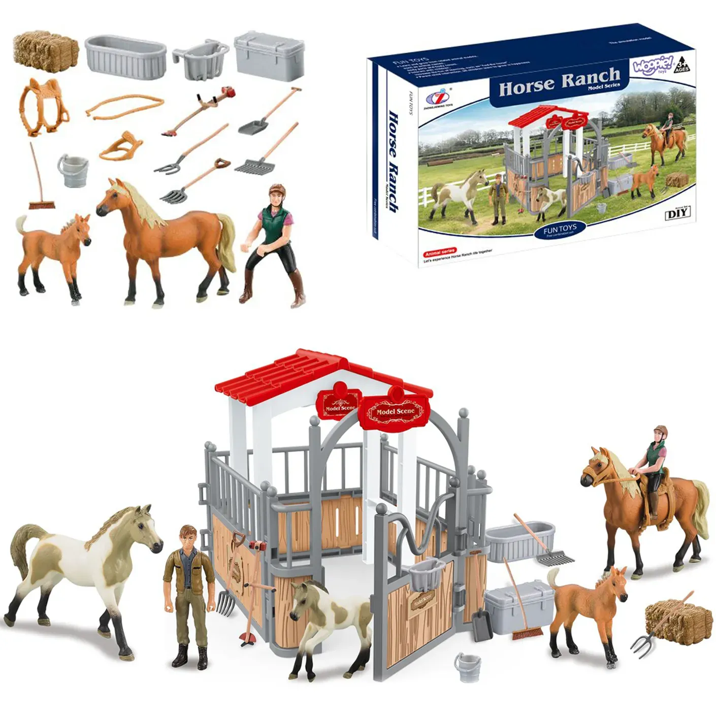 woopie set figure 2 konja s dodacima 18 el. - slika 2