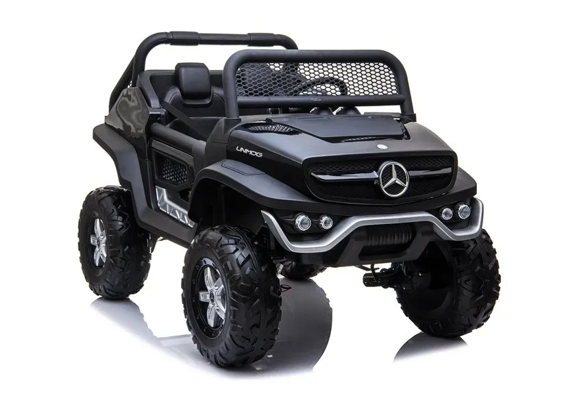 mercedes unimog - automobil na akumulator, crni 4x4 - slika 8