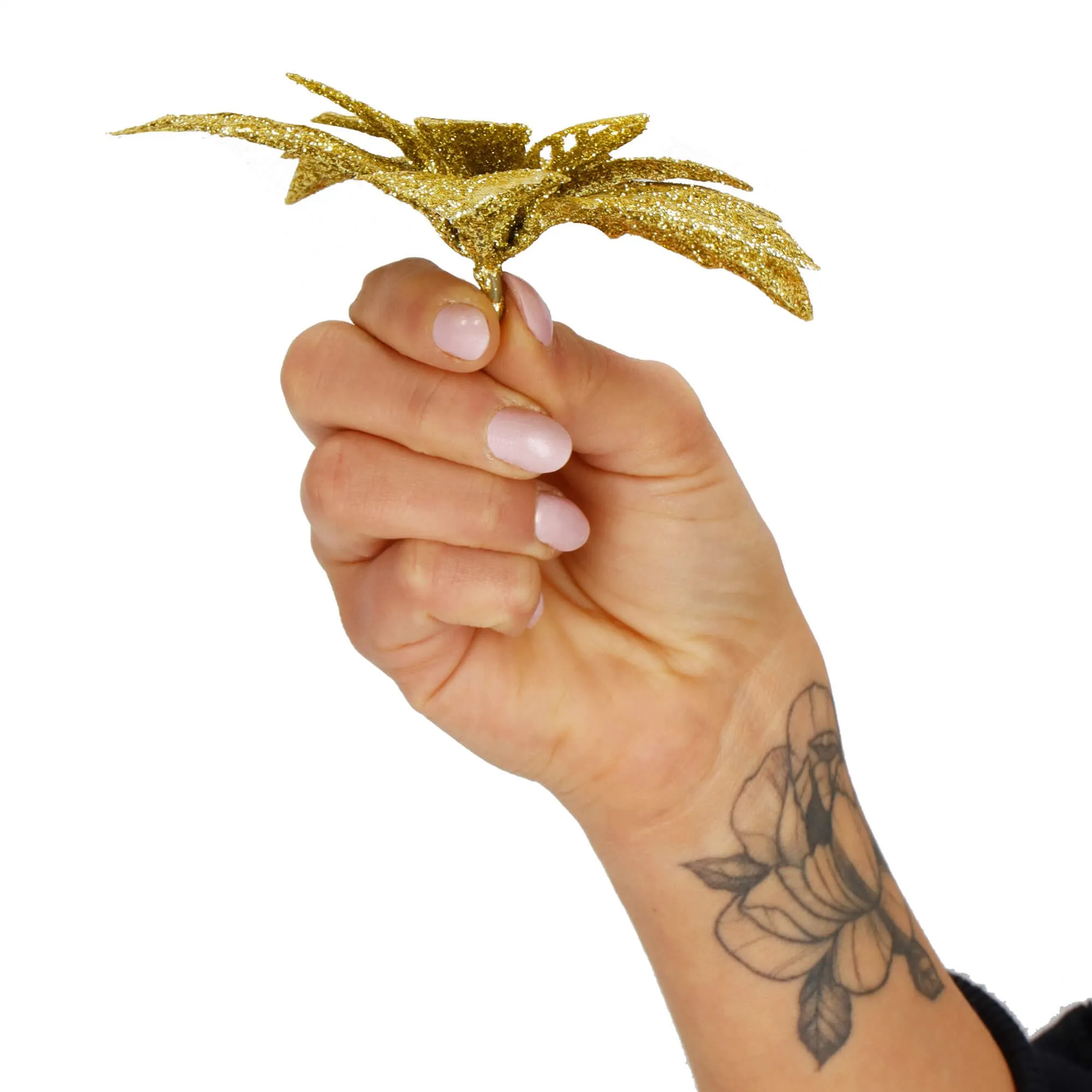 božićni ukras 12 cm, zlatni - slika 4