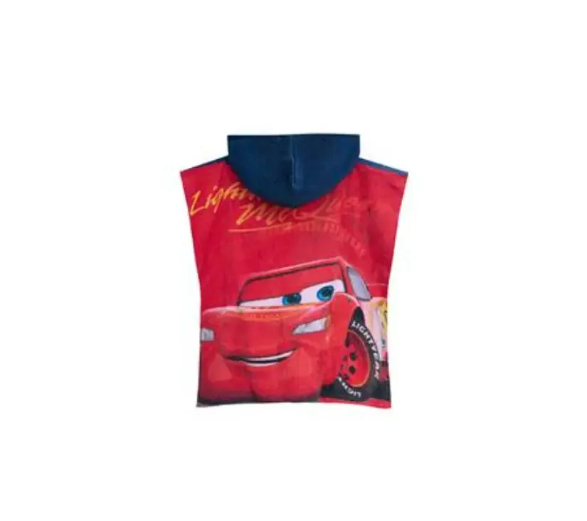 pamučni pončo ručnik za djecu cars 55/110cm - slika 3