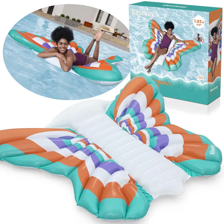 Bestway velika ležaljka za vodu BUTTERFLY 193x176cm 43963 - Pribislavec