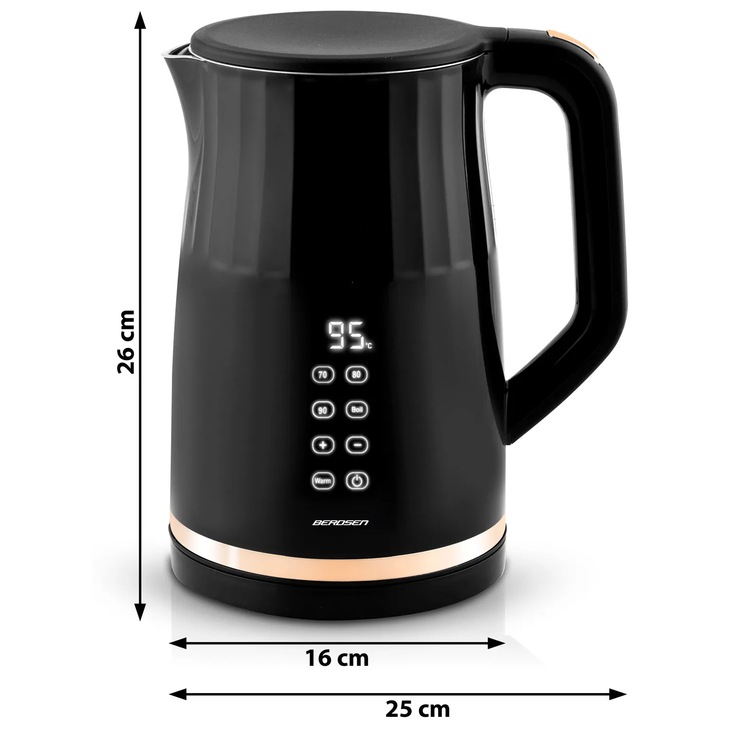 berdsen bd-706 električno kuhalo za vodu 1,7 l crno - slika 7