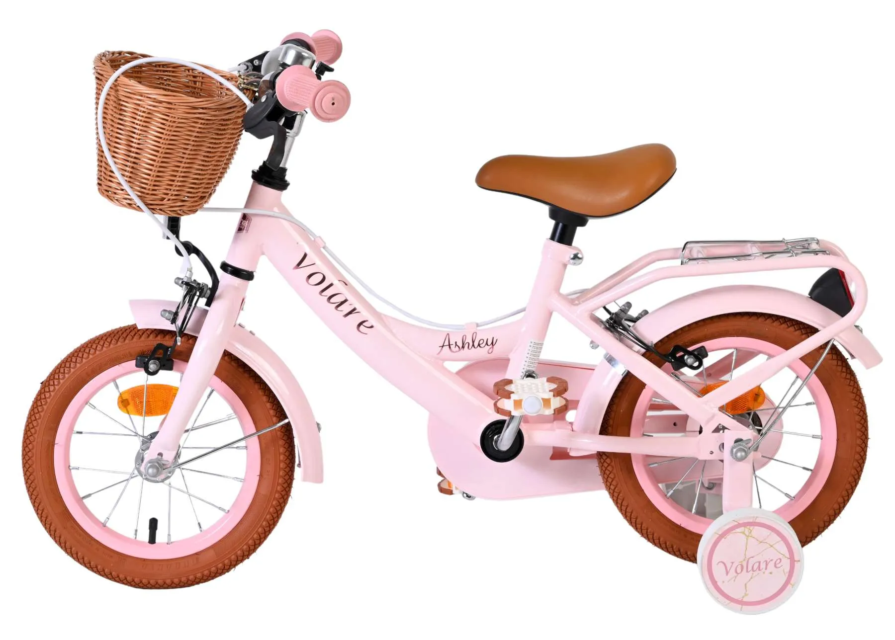 volare dječji bicikl ashley 12″ pink boje, s dvije ručne kočnice - slika 8
