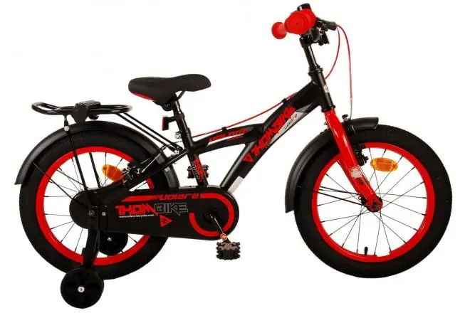 dječji bicikl volare thombike 16" s dvije ručne kočnice crno-crveni - slika 2