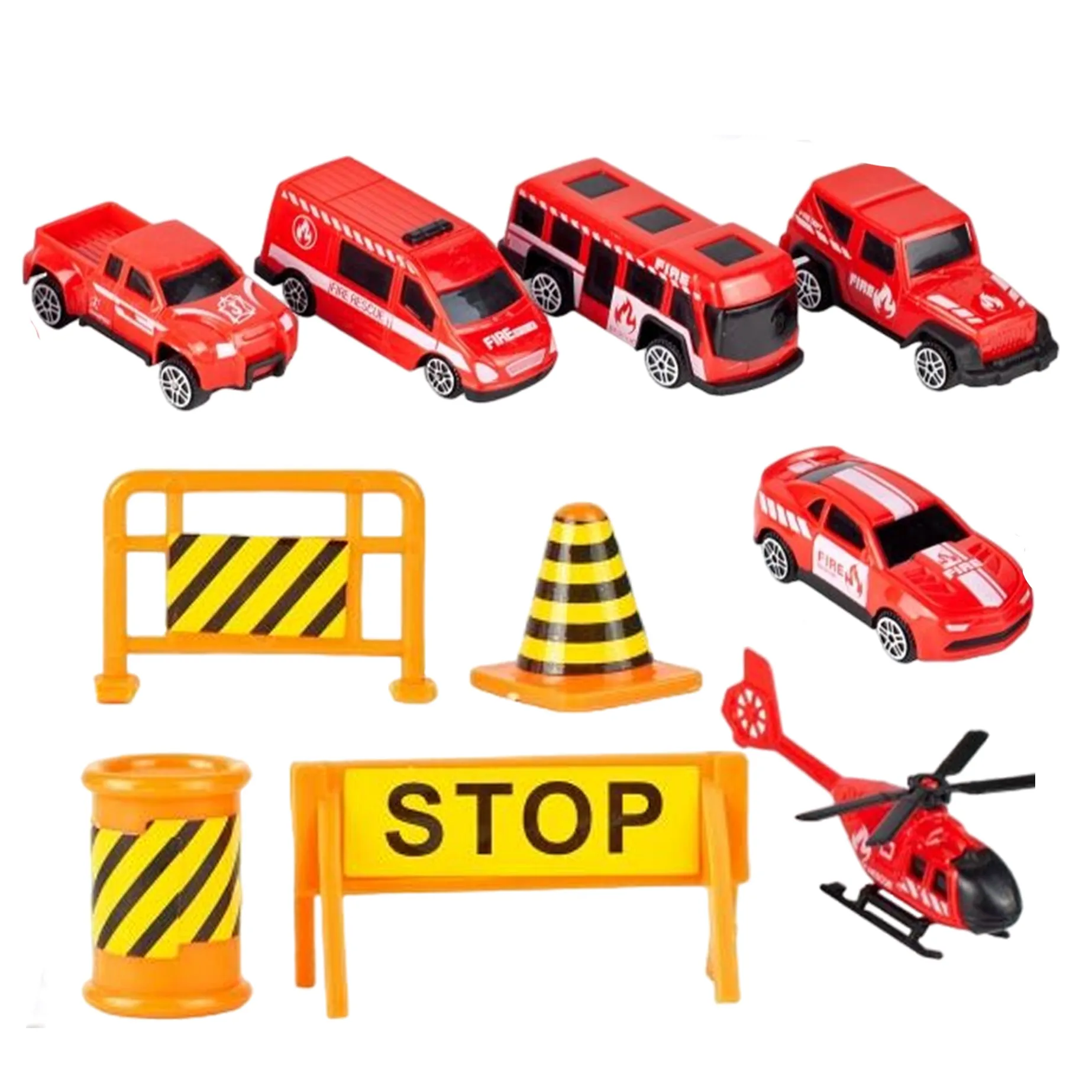 woopie set kamion transporter 3u1 crveni 11 kom. - slika 4