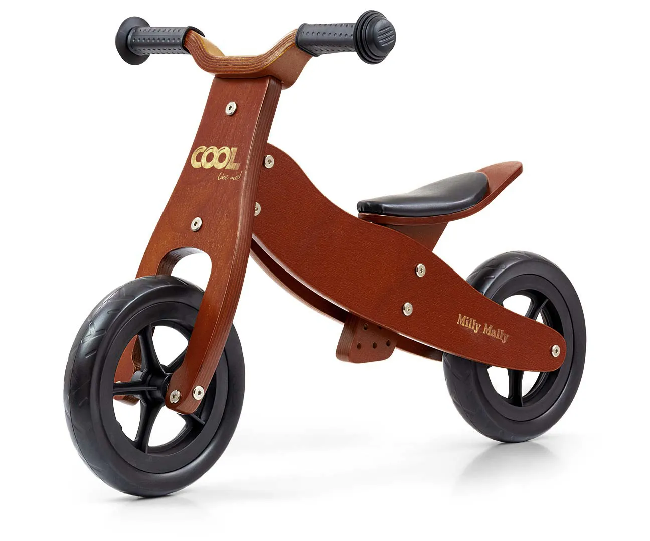 milly mally 2u1 dječji tricikl bez pedala dark natural - slika 6