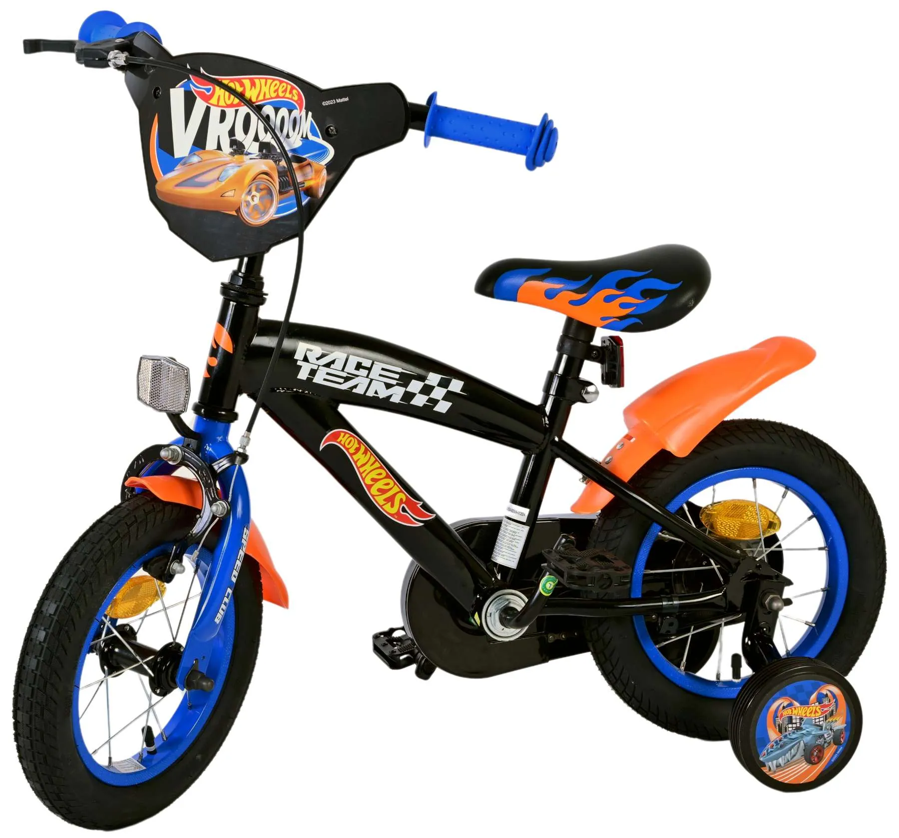 dječji bicikl hot wheels 12" crno-plavo-narančasti - slika 10