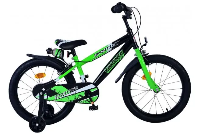 volare dječji bicikl sportivo 18" zeleno crni - slika 2
