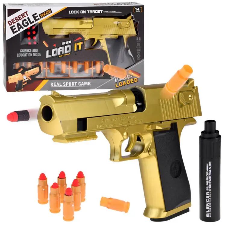 crni desert eagle s prigušivačem s mekim mecima - slika 2