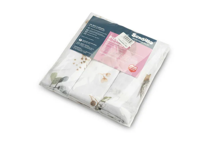 muslin pelene 3 kom – bijela - slika 4