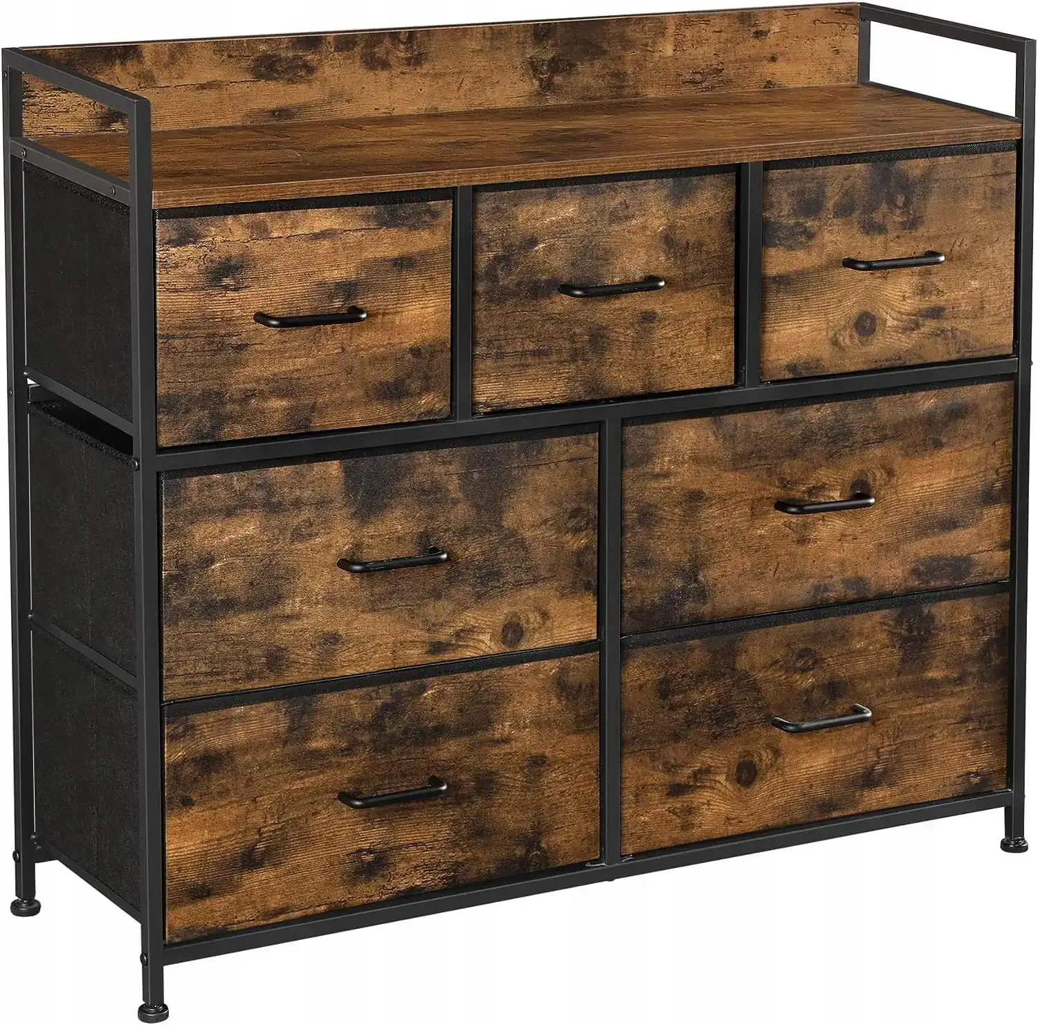 komoda s ladicama, rustikalno smeđa 98 x 28,5 x 85 cm - slika 1
