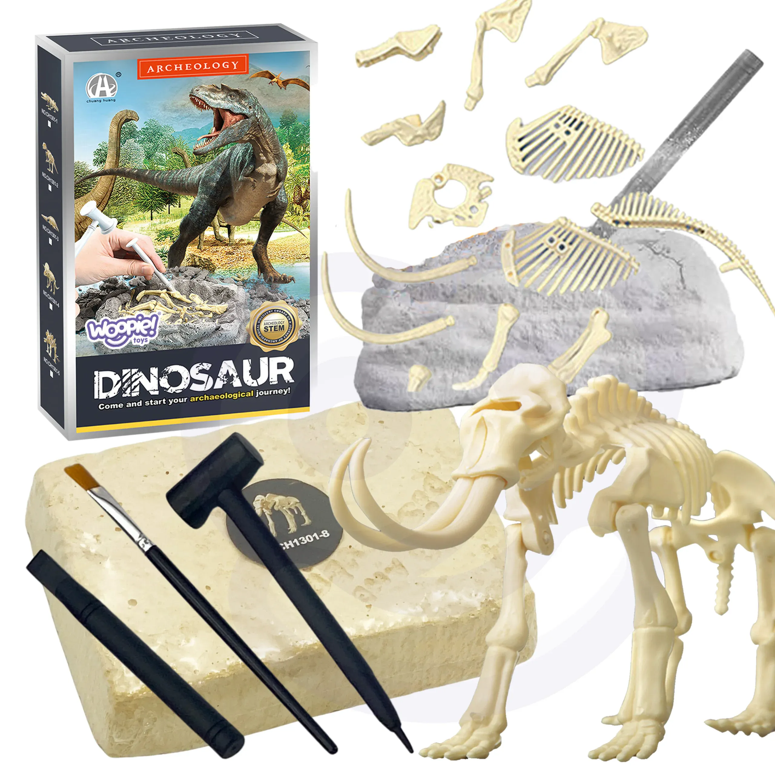 woopie kreativna igračka arheološka iskopavanja kostura dinosaura - slika 2