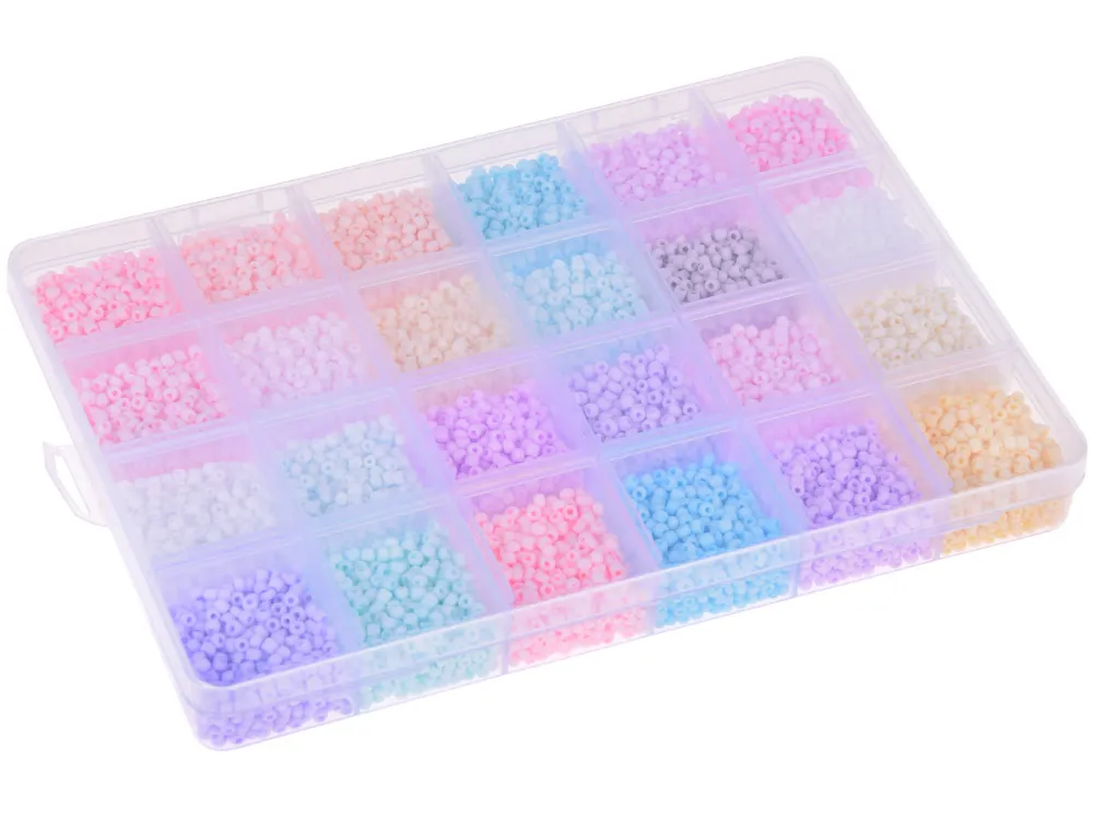 set pastelnih perli za narukvice prijateljstva, 24 boje - slika 3