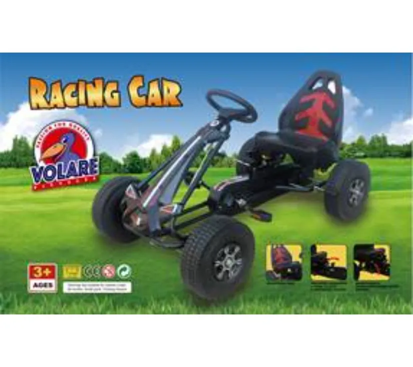 dječji volare racer karting crni - slika 3