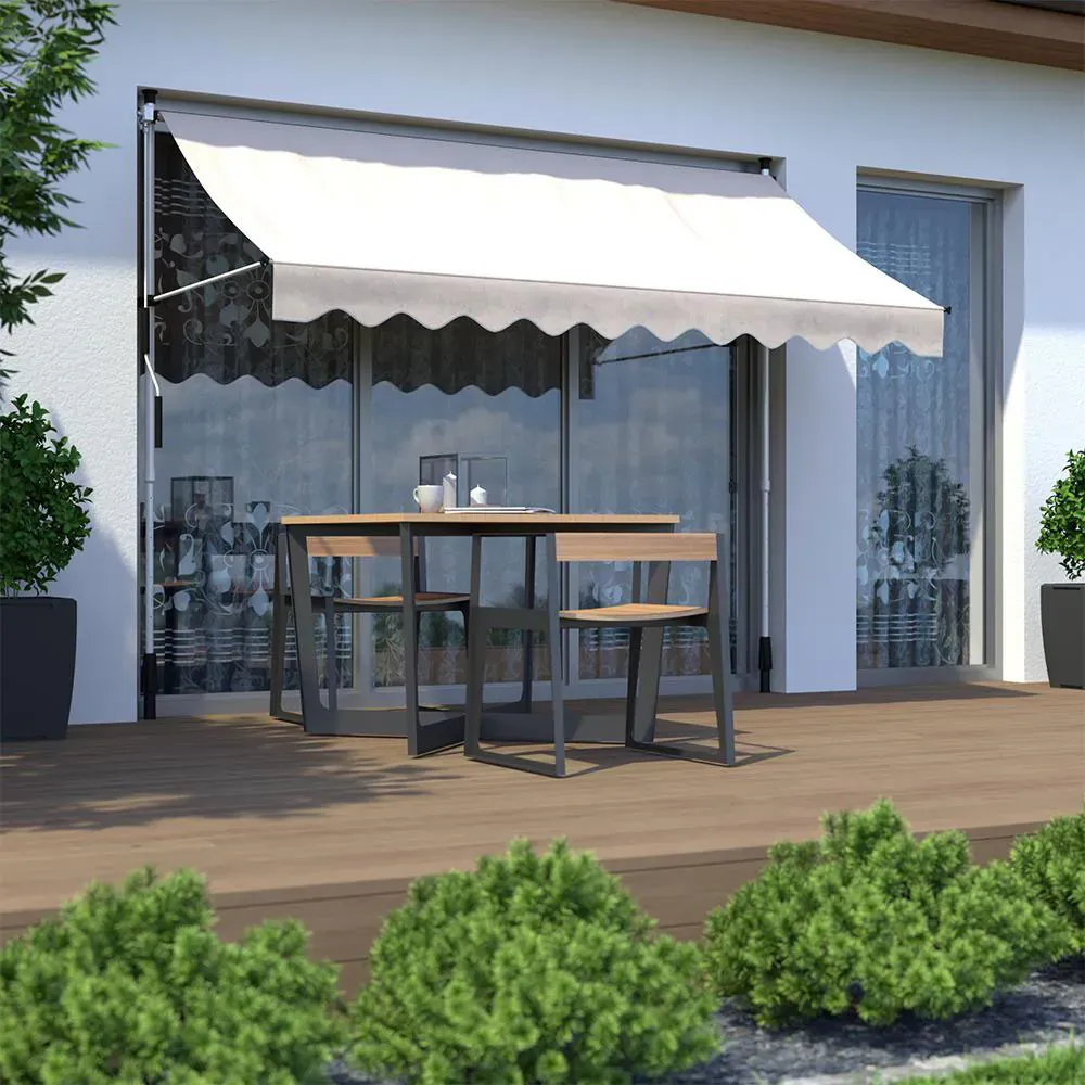 multigarden balkonska tenda s podešavanjem visine – vodootporna, s ručicom, bež - slika 4