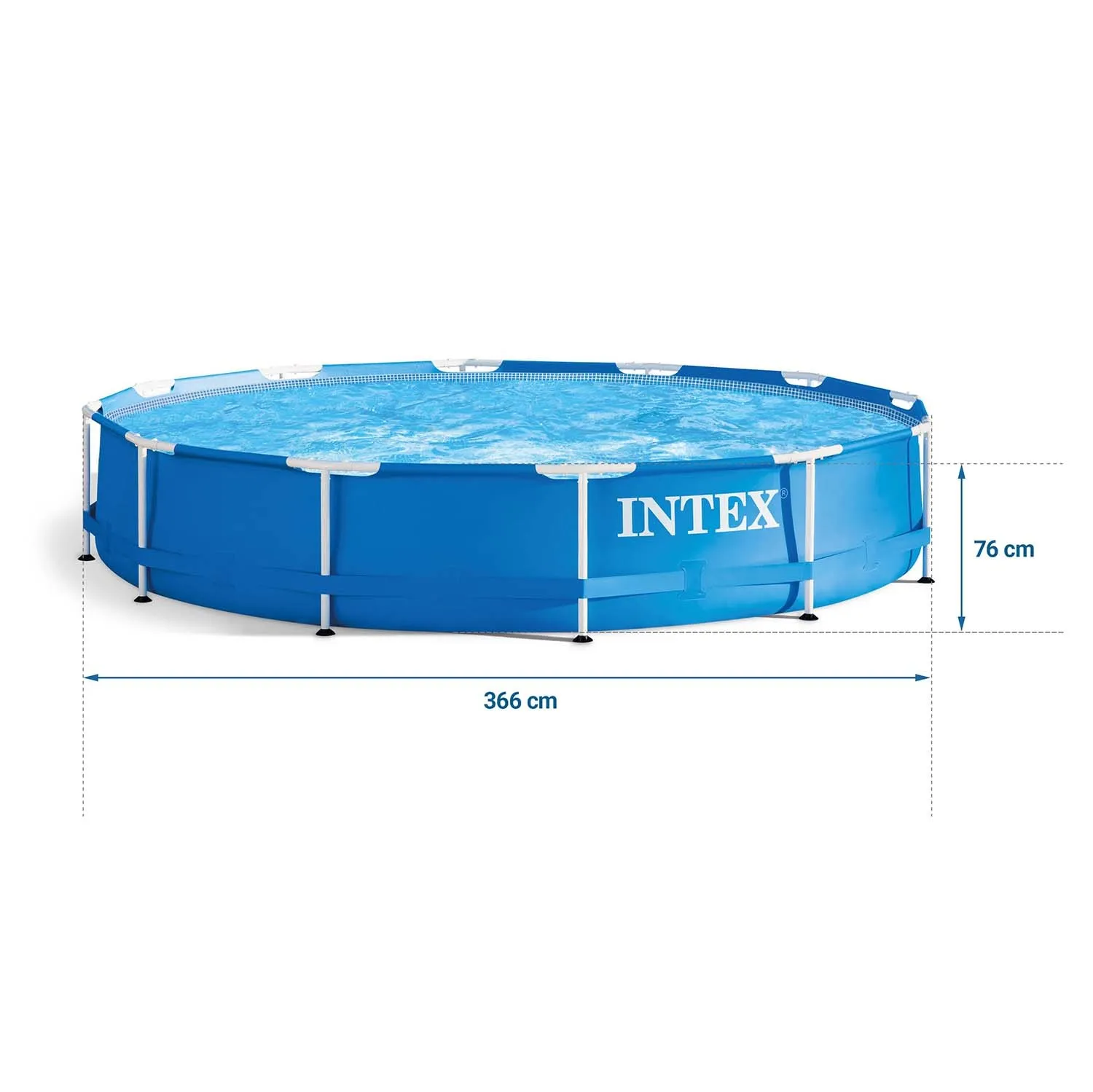 okvirni vrtni bazen 366 x 76 cm 16u1 intex - slika 8
