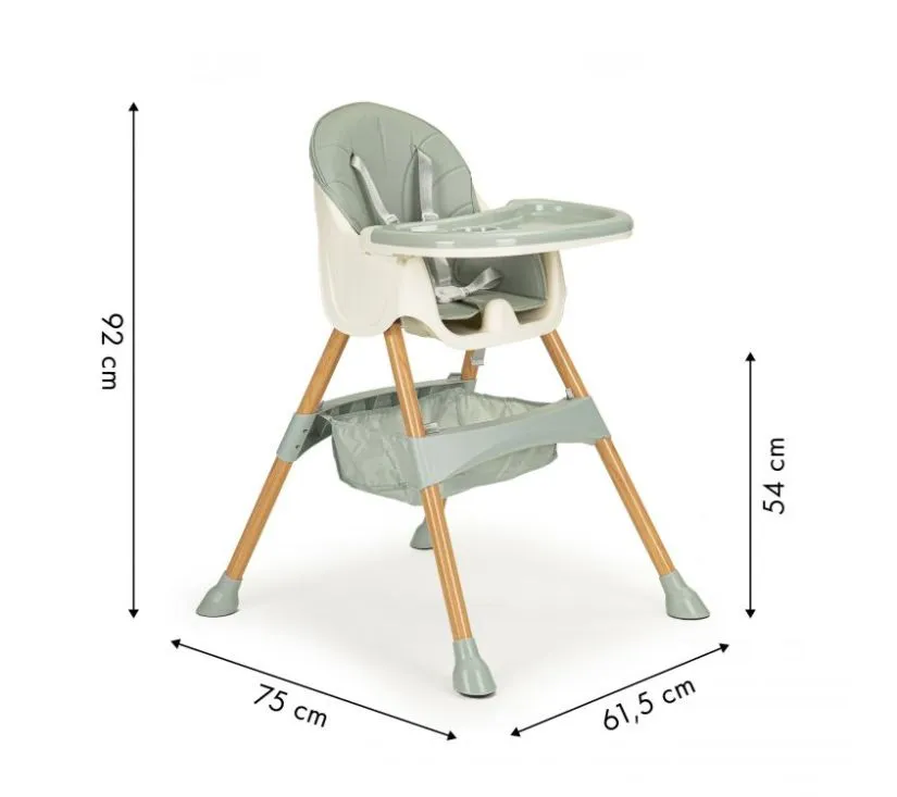 ecotoys hc-823 2u1 stolica hranilica zelena - slika 5