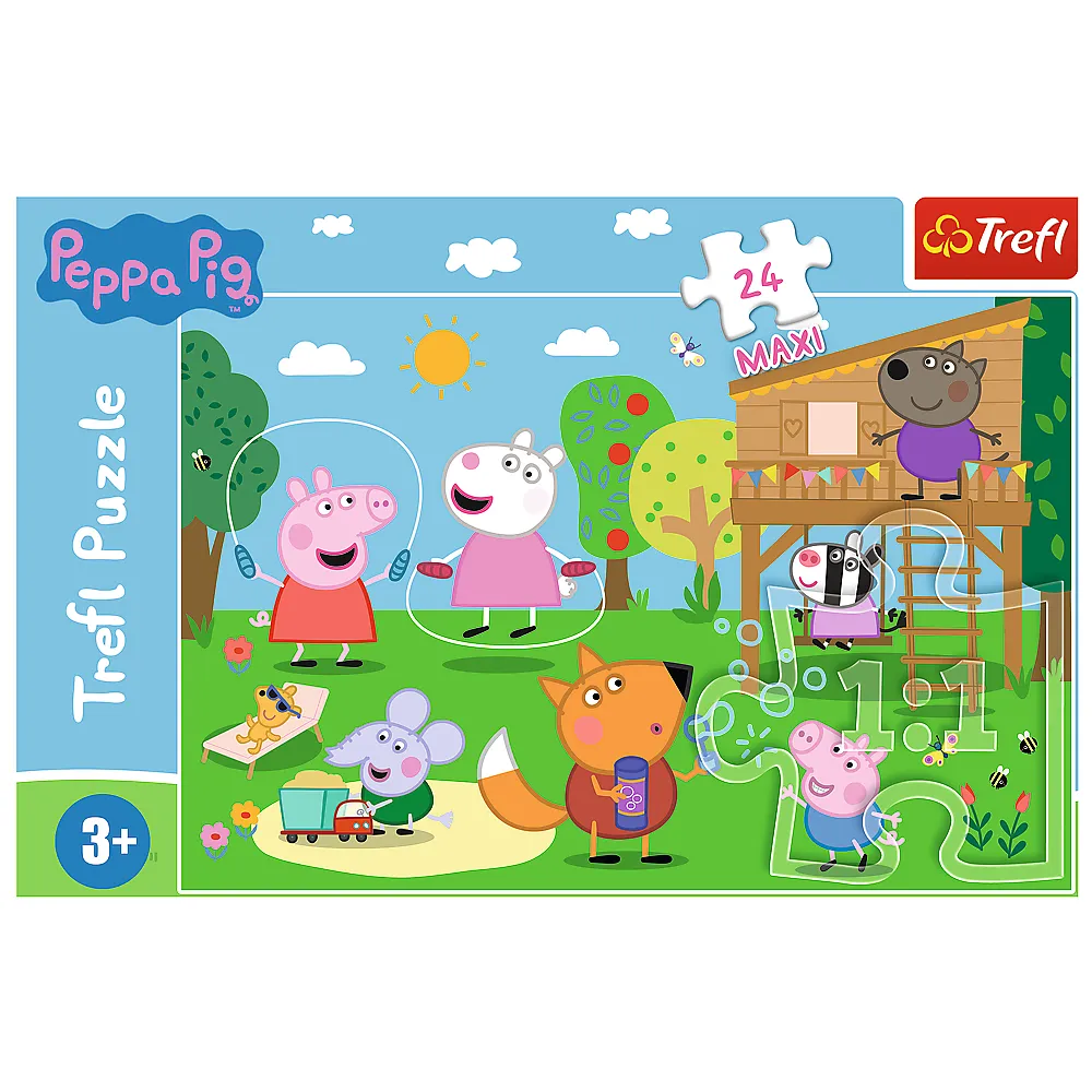 puzzle - 24 maxi - zabava na proplanku - peppa pig 14342 - slika 4