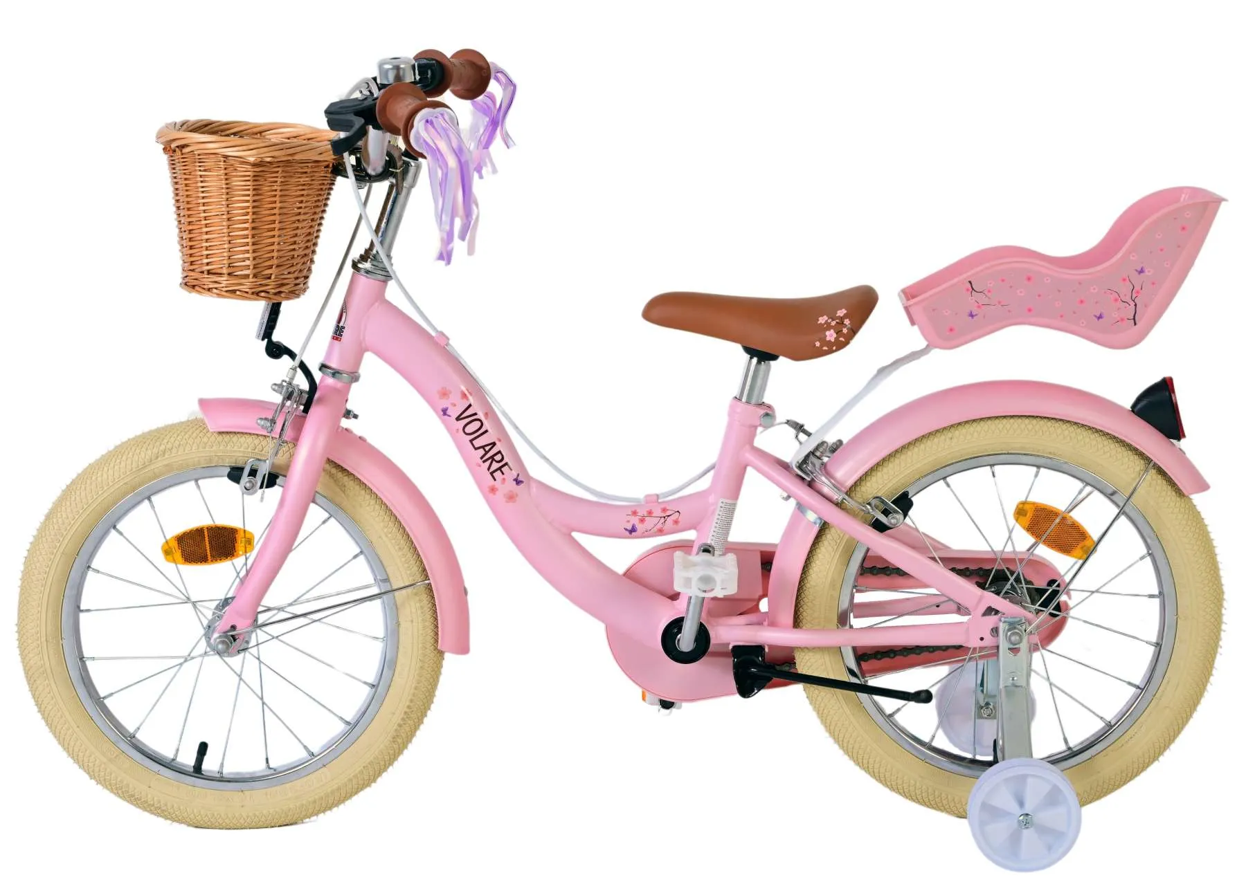 volare blossom dječji bicikl 16" roza dvije ručne kočnice - slika 3