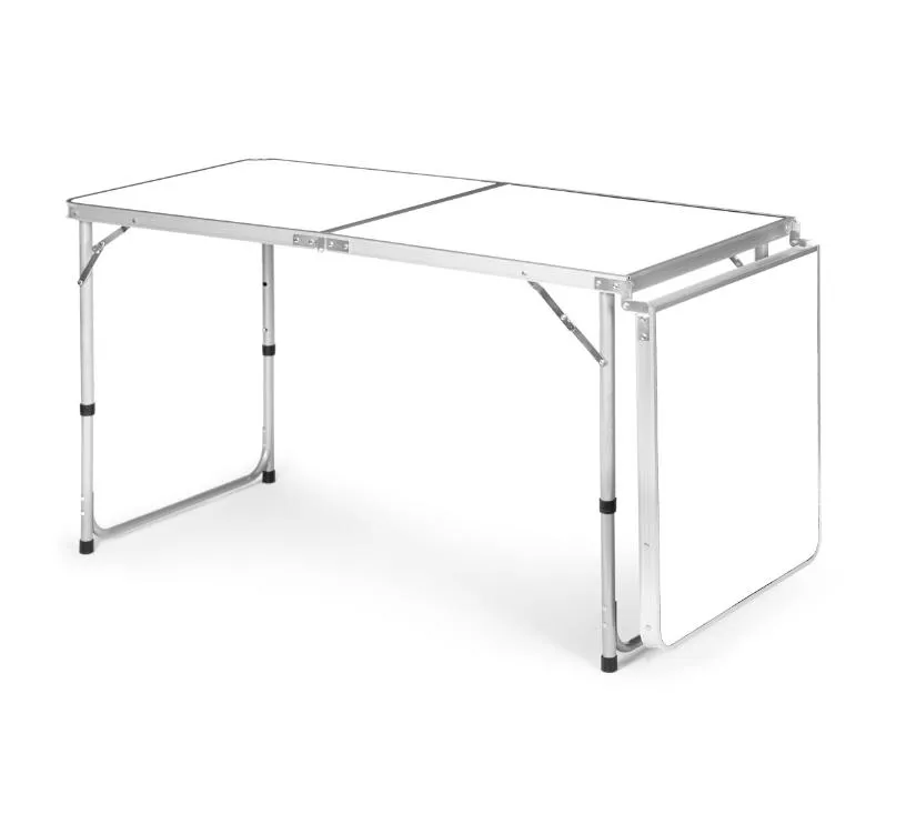 modernhome sklopivi turistički stol bijeli 180 x 60 cm - slika 5