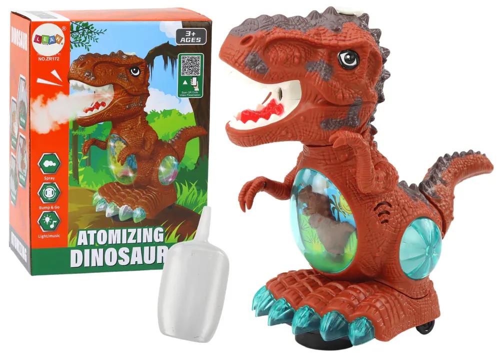 rasplesani dinosaur sa senzorom za prepreke smeđi - slika 1