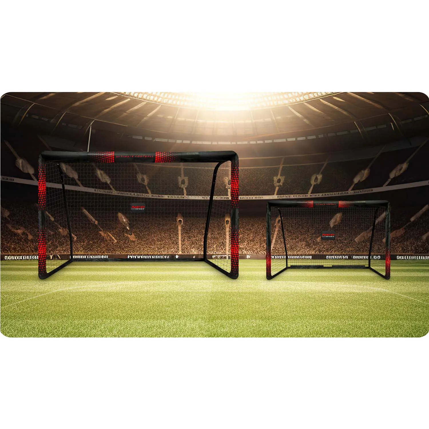 nogometni gol 300 x 200 x 120 cm ns-473 crno-crveni - slika 8