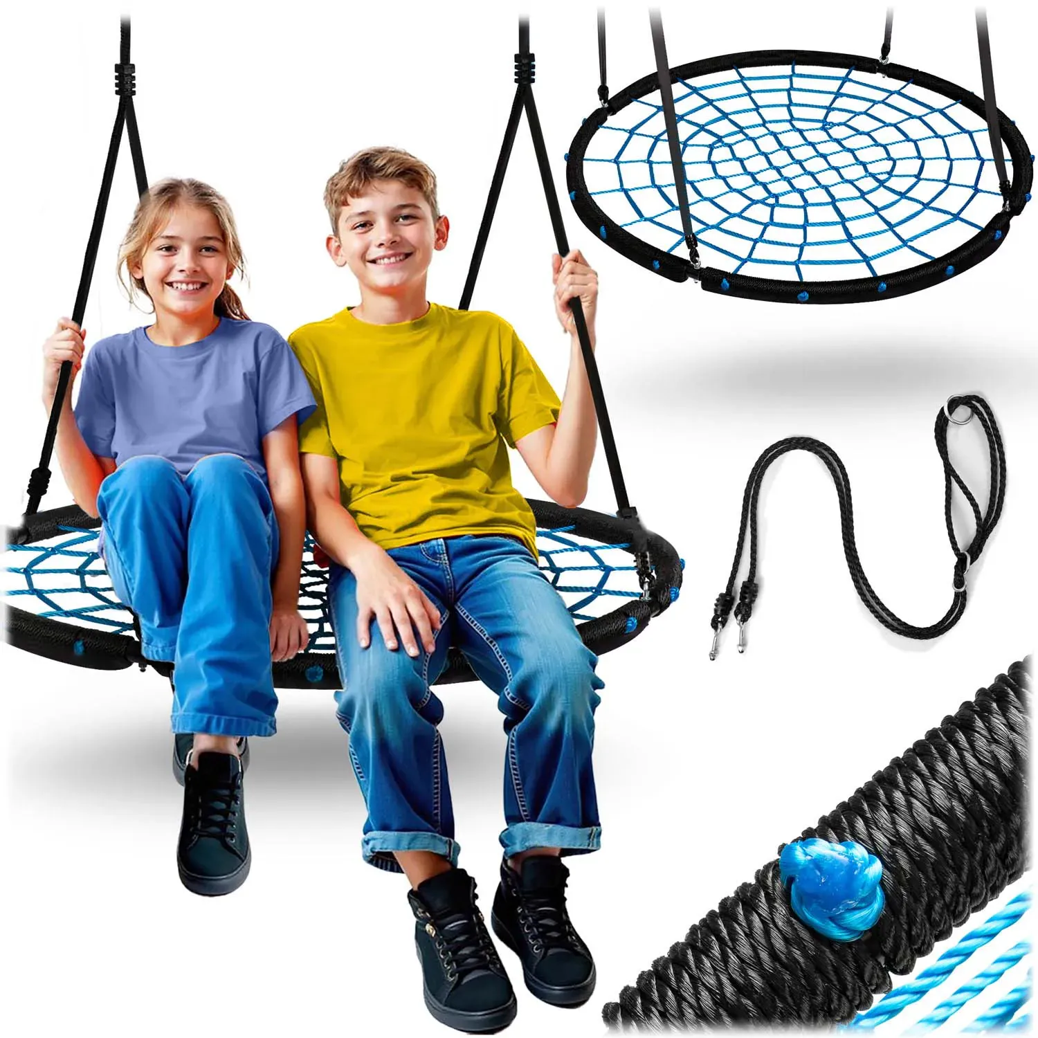 neo-sport ljuljačka rodino gnijezdo, 100 cm, plava - slika 2