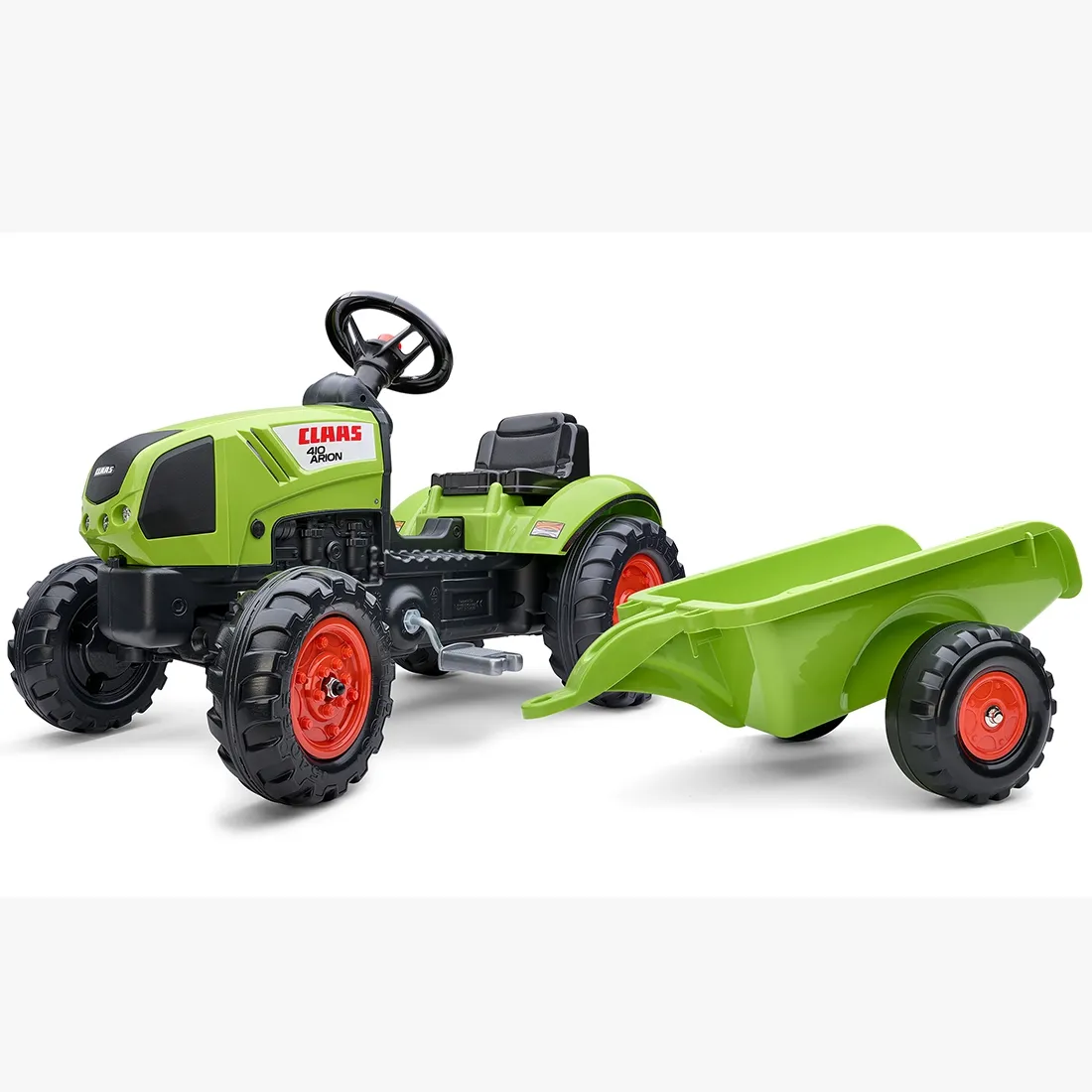 falk claas zeleni traktor sa pedalama i prikolicom +truba 2 godine. - slika 10