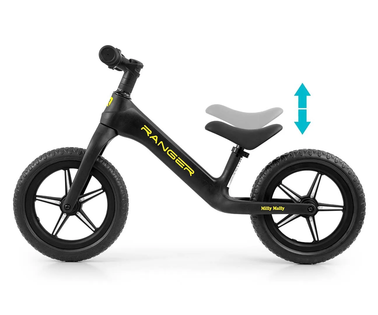 milly mally bicikl bez pedala ranger flash crni - slika 5