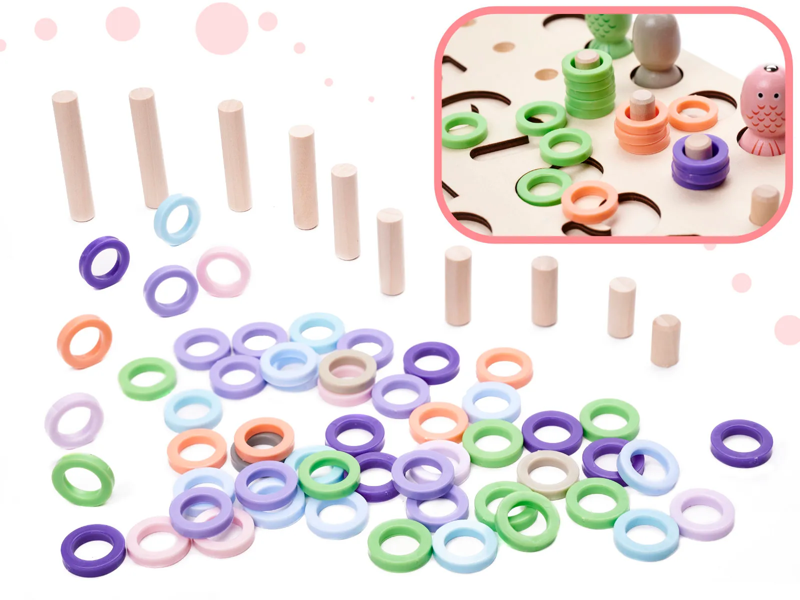 montessori drvena edukativna slagalica sorter 2u1 - slika 7