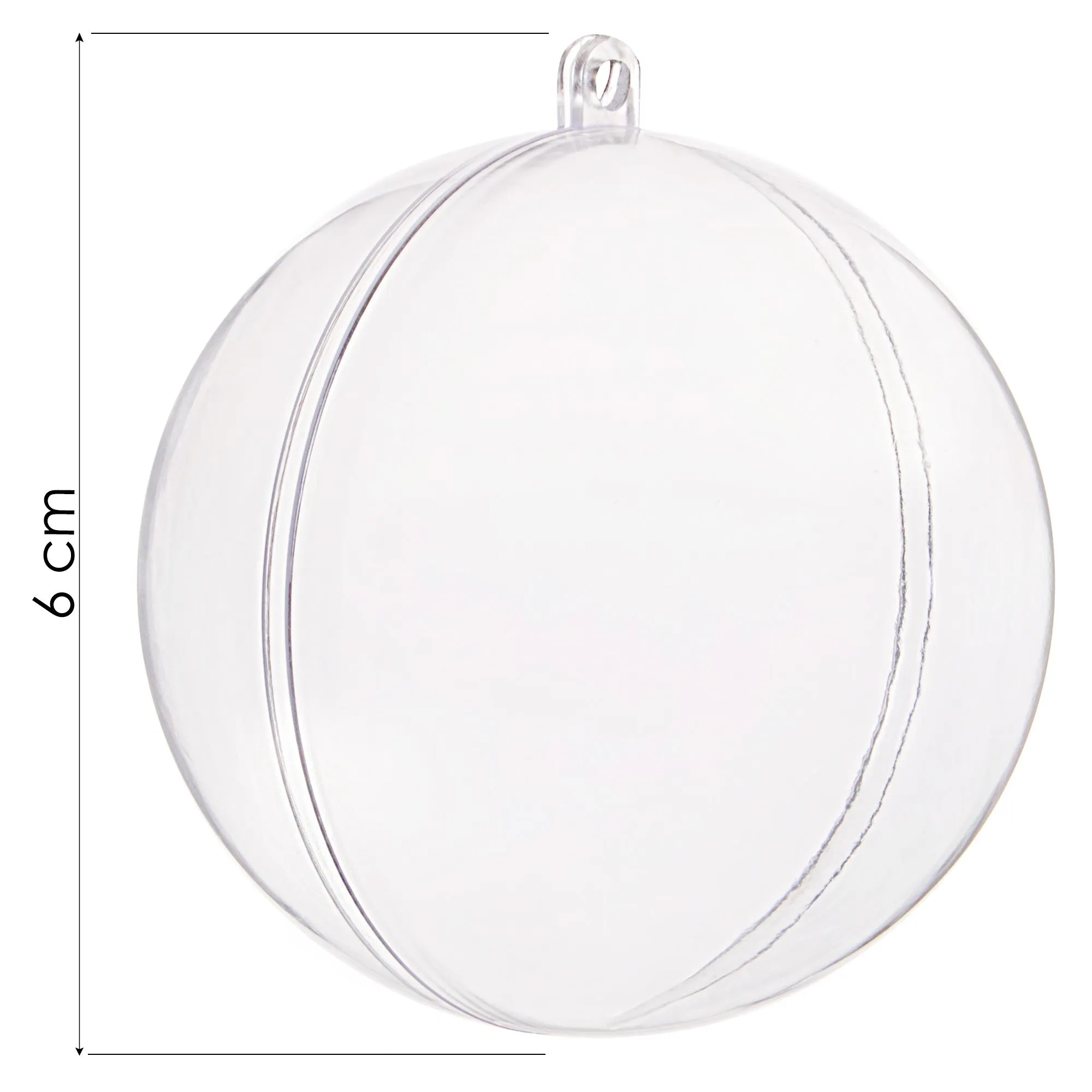 prozirna akrilna kuglica 6 cm - slika 7