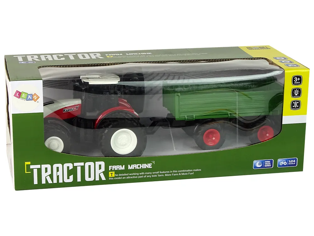 rc traktor s prikolicom 1:24 crveno-zeleni - slika 7