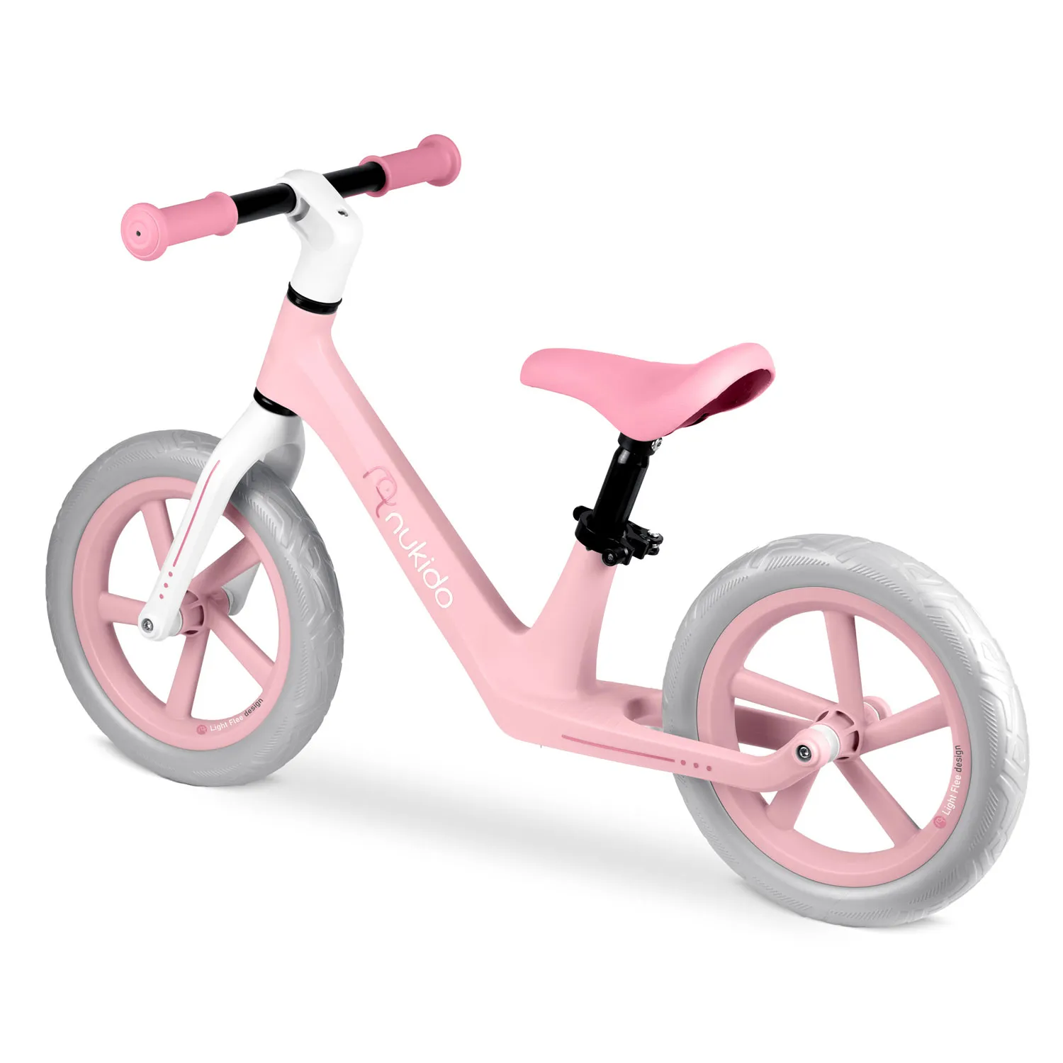 nukido light flee bicikl bez pedala, rozi - slika 4