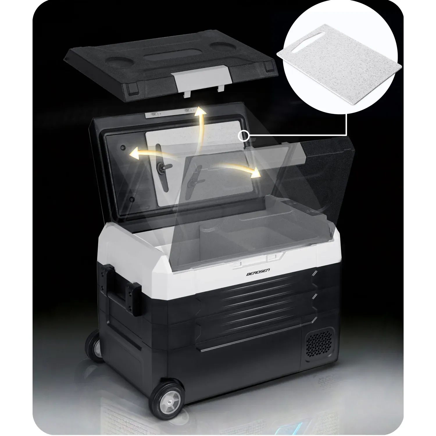 icemax 400 berdsen kompresorski putni hladnjak od 40 litara - crno-sivi - slika 9