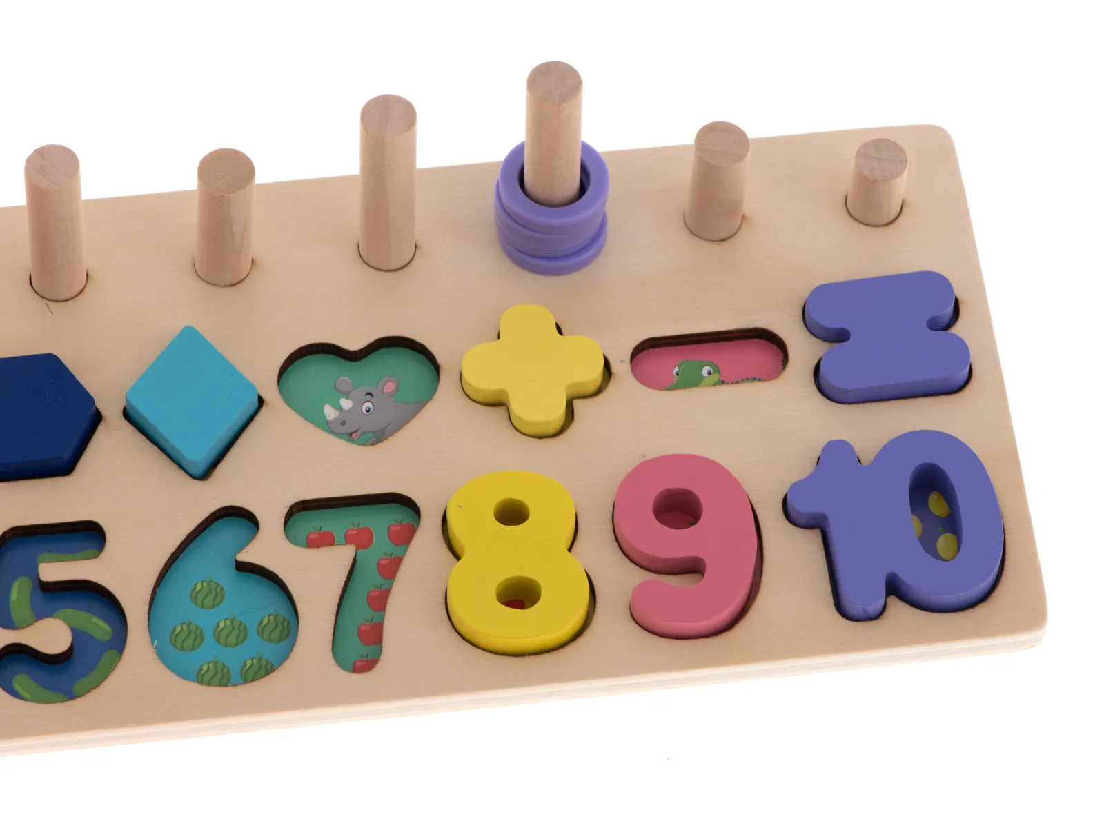 drveni abakus montessori sorter brojeva 2u1 13x36cm - slika 8