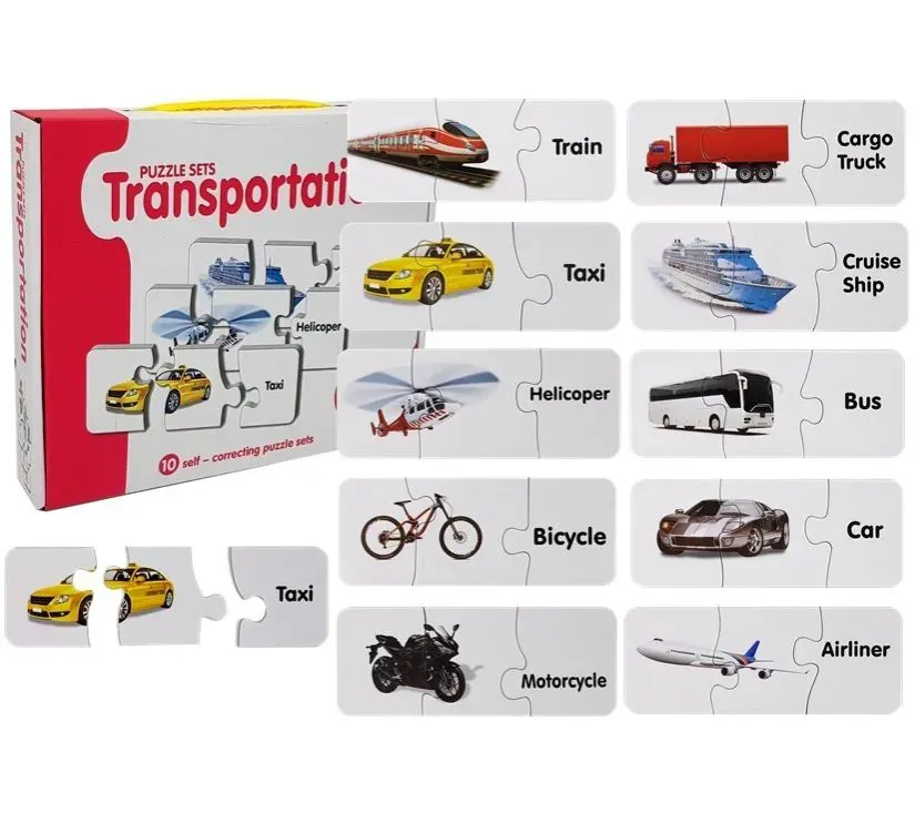edukativne puzzle - transportna vozila na engleskom - slika 2