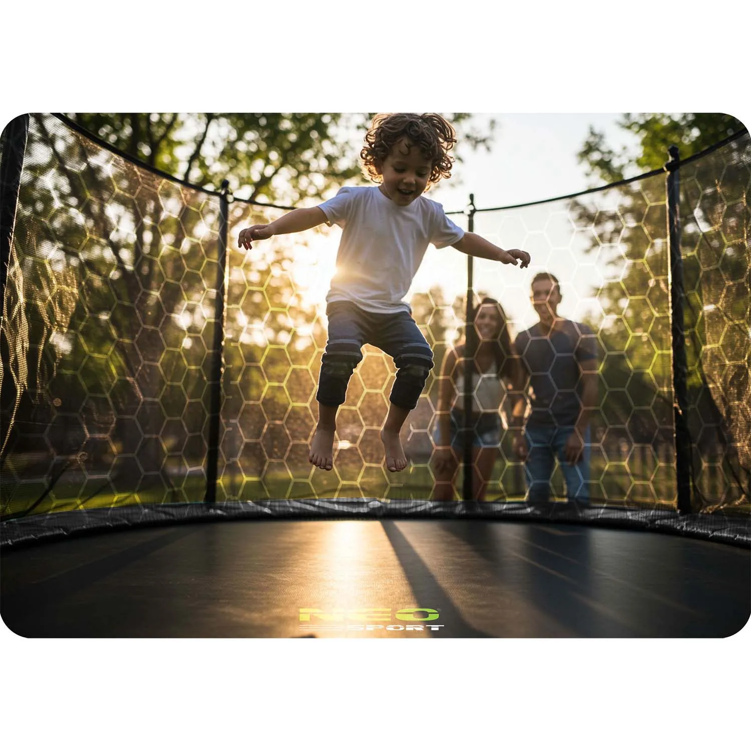 neo-sport vrtni trampolin 435 cm (14 ft) s unutarnjom mrežom i ljestvama - slika 5