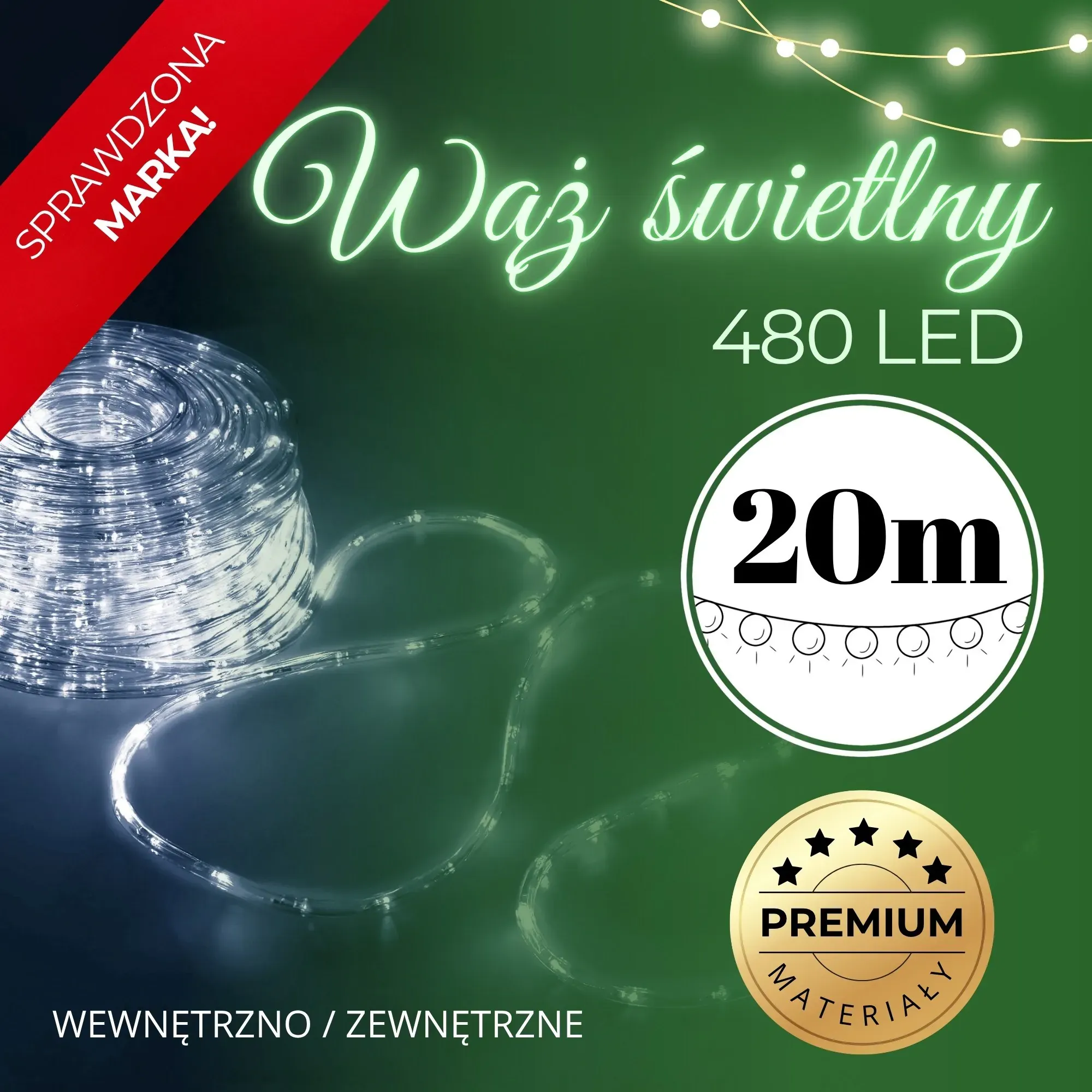 led svjetlosno crijevo 480 led hladno bijela - slika 2