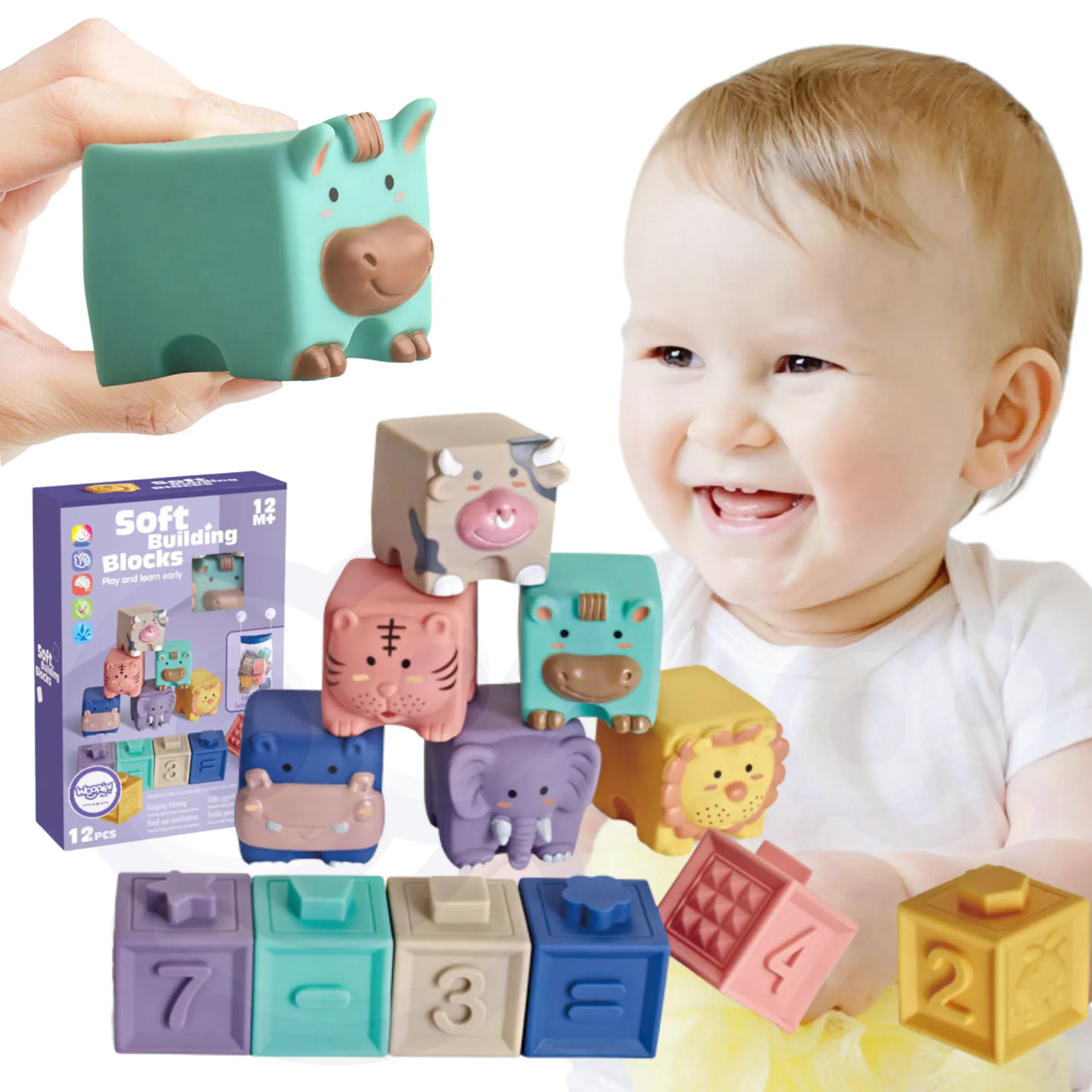 woopie senzoričke kocke 12 el. - slika 2