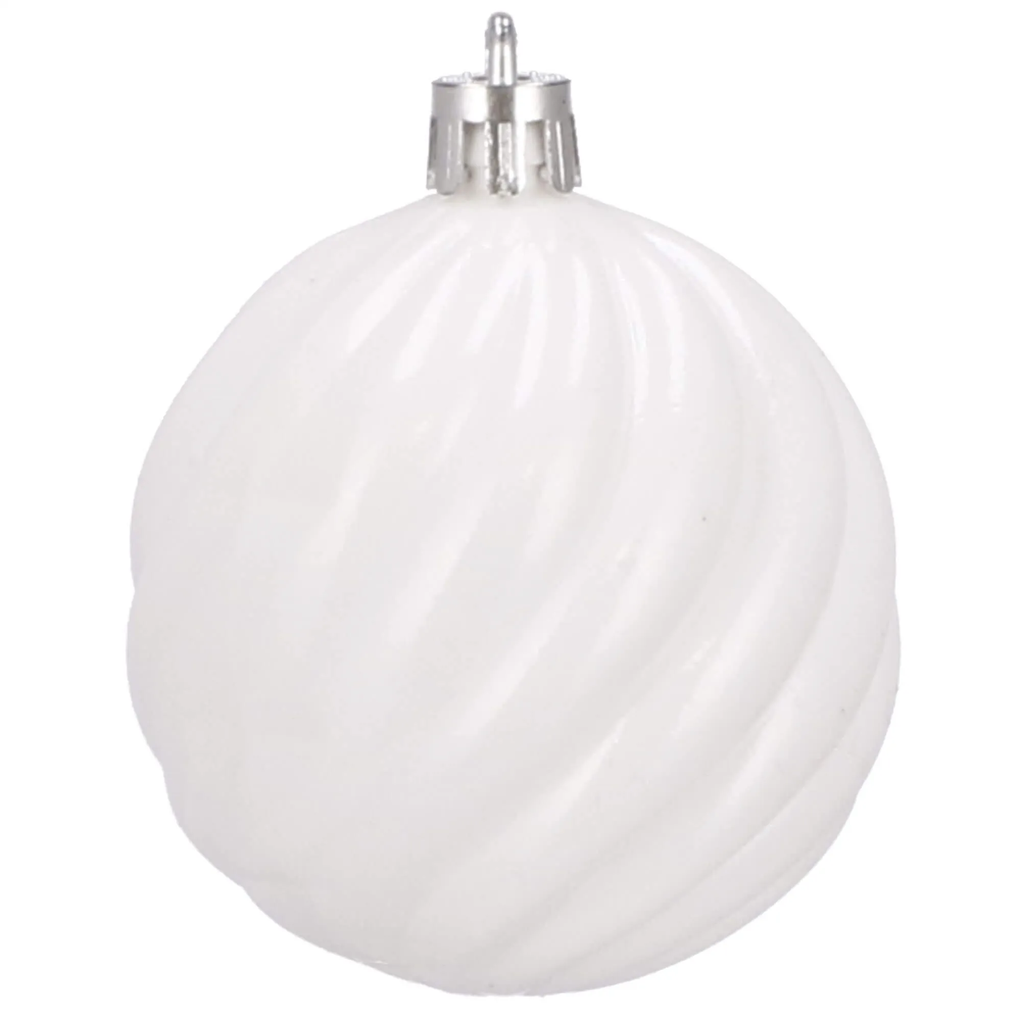 božićne kuglice 6 cm – set 20 komada bijela - slika 6