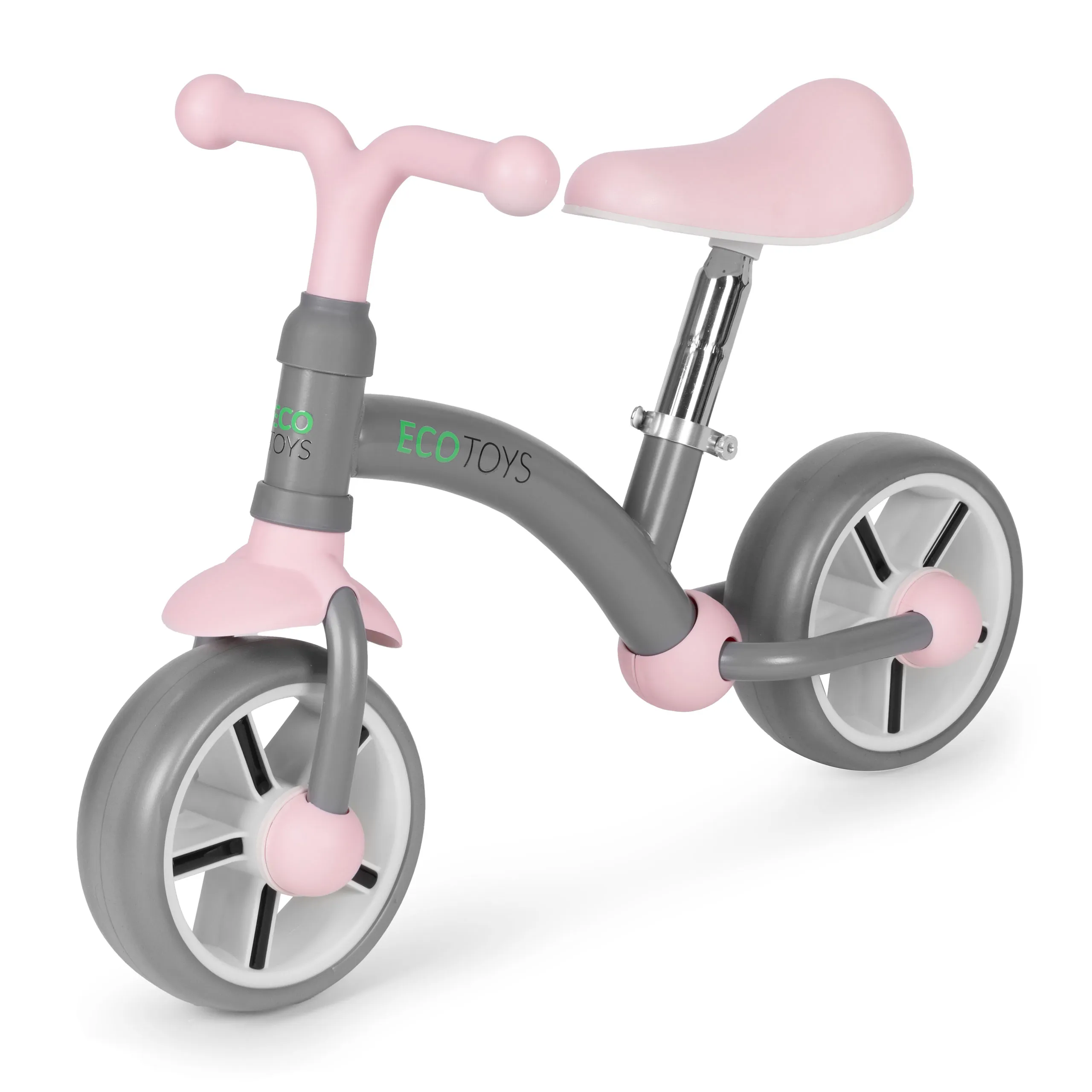 ecotoys balansni bicikl za djecu – eva kotači, podesivo sjedalo, sivi - slika 4
