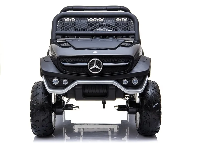 mercedes unimog - automobil na akumulator, crni 4x4 - slika 3