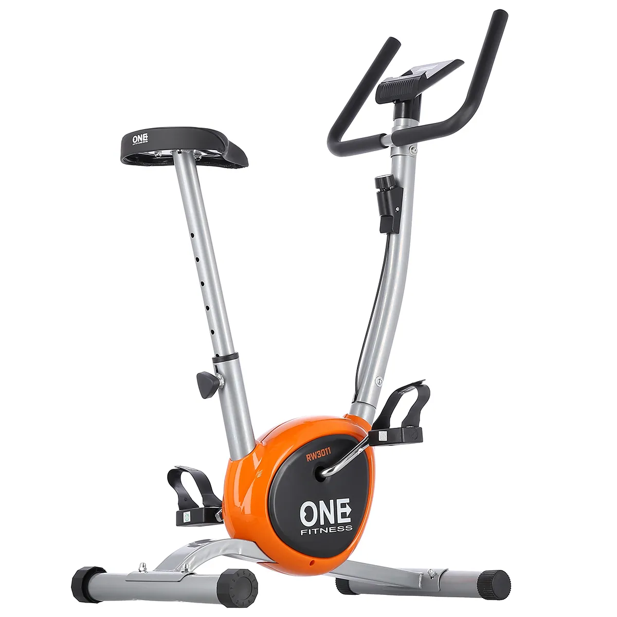 srebrno-narančasti trening bicikl one fitness - slika 4