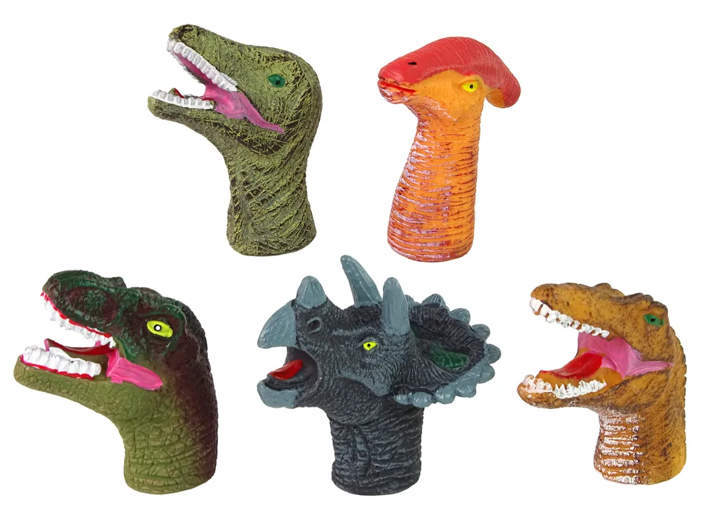 lutke za prste, šareni dinosauri, 5 komada - slika 3