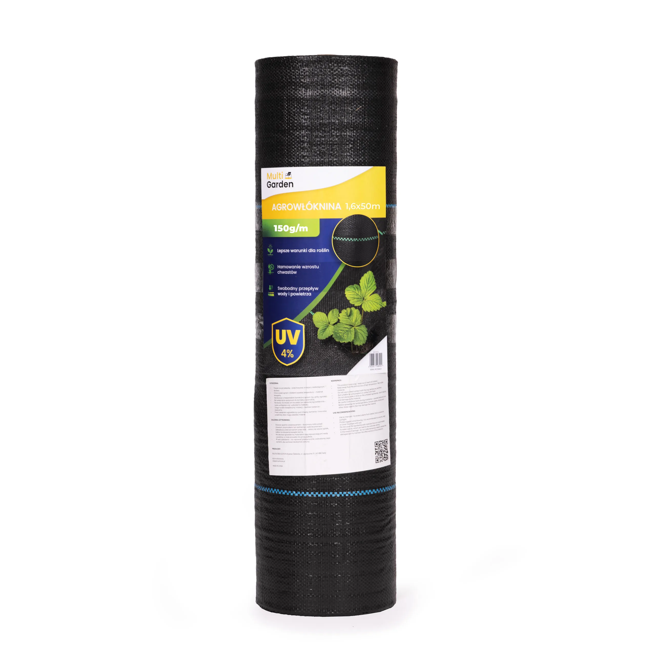 multigarden crna uv-otporna agrotekstilna tkanina 150 g/m² protiv korova 1,6 × 50 m, s klinovima - slika 5