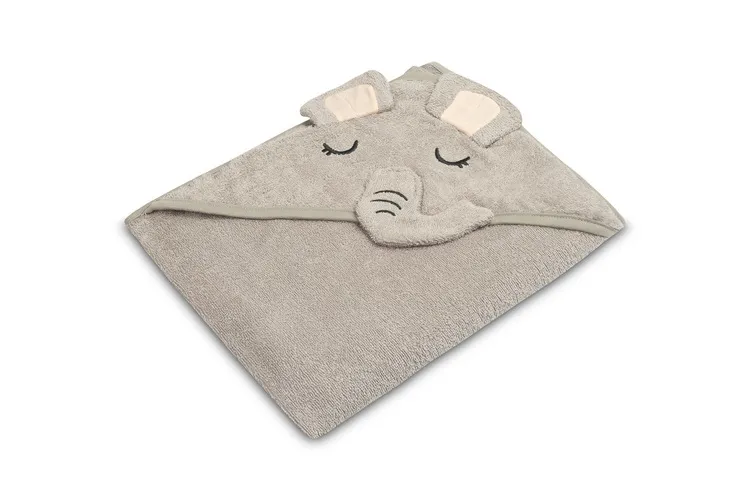 bathfriends ručnik za djecu 100x100 slon siva - slika 3