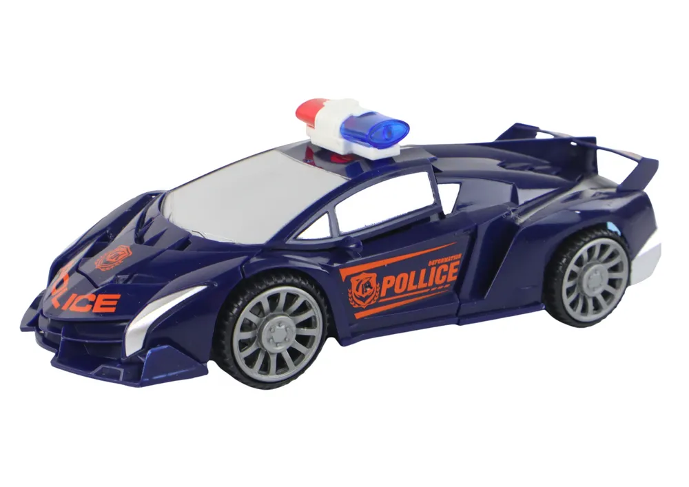 policijski robotski automobil tamnoplava 2u1 transformacija - slika 4